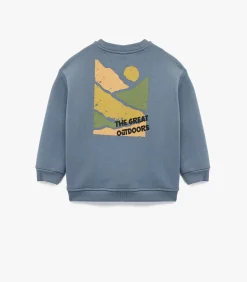 New Blauw Baby Trui Ronde Hals Lange Mouwen Bedrukt Kinderen Truien & Vesten