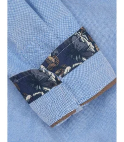 Blauw jongensoverhemd met zakje Kinderen Hemden