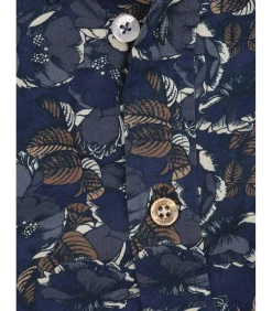 Best Blauw jongensoverhemd met bloemenprint Kinderen Hemden