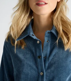 Clearance Blauw kleedje in velours DAMES Jurken