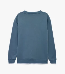 Kinderen Koton Blauw Sweatshirt Lange Mouwen Ronde Hals Dino Print