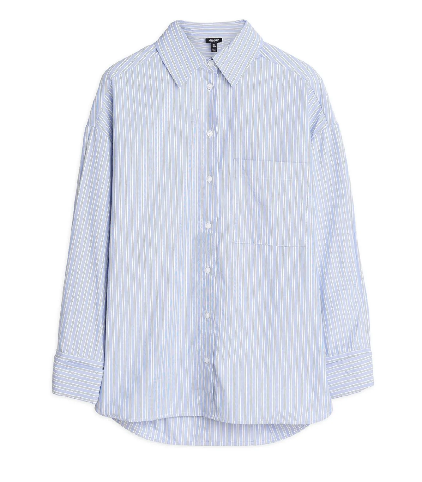 Online Blauw-wit gevoerde damesblouse DAMES Overhemden & Blouses