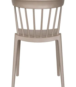 Bliss Tuinstoelen - Kunststof - Taupe - Set van 6 Tuinmeubelen