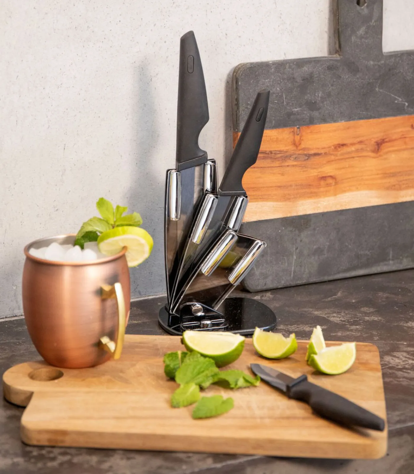 Livoo Blok met 3 keramische messen met houder