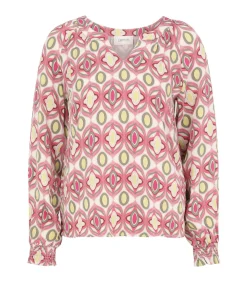 DAMES Cartoon Blouse in shirtstijl