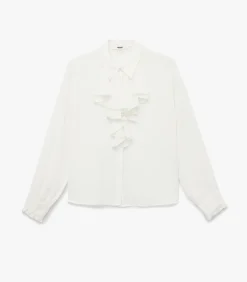 DAMES Koton Blouse Lange Mouwen Volants Kraag