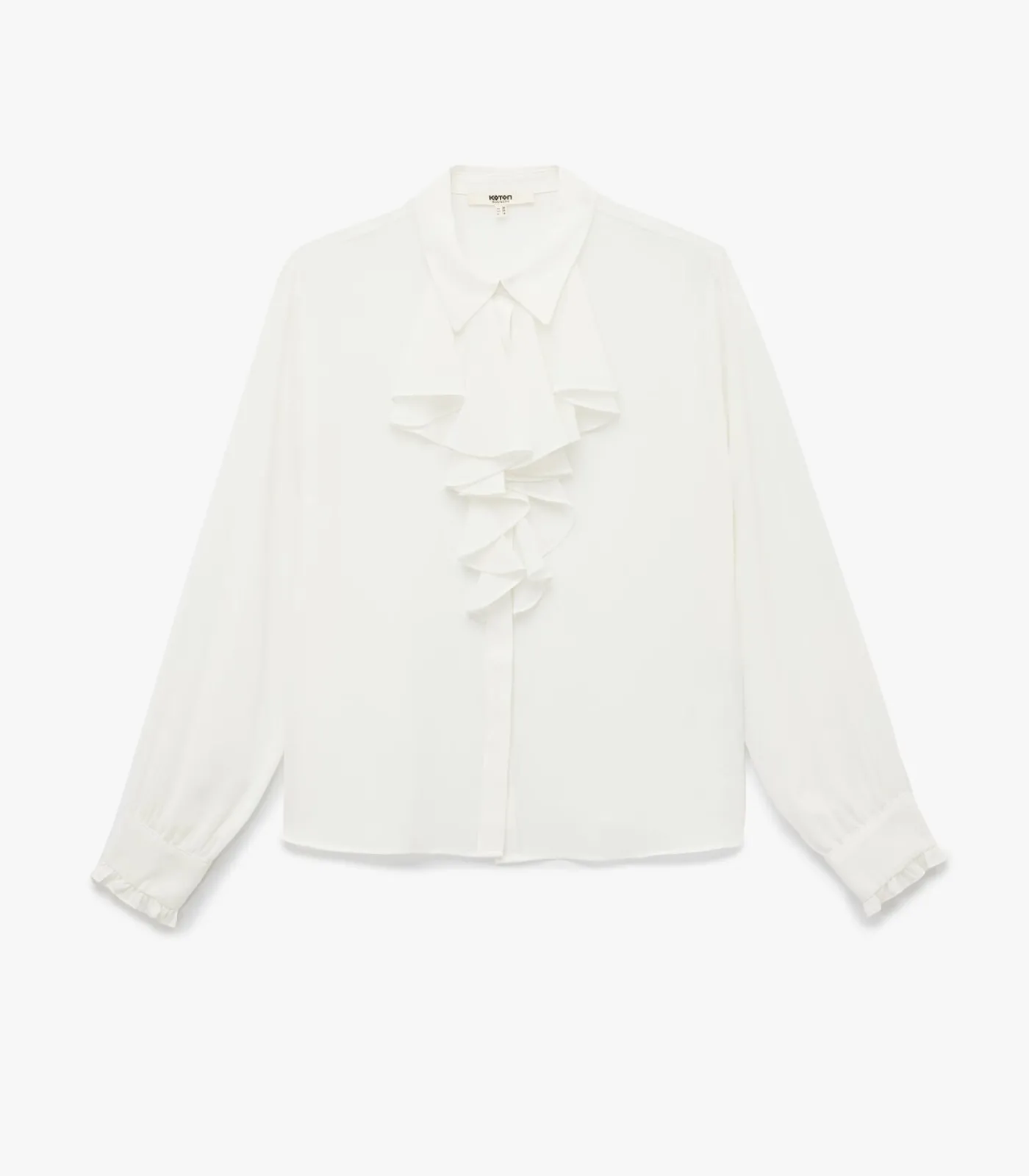 DAMES Koton Blouse Lange Mouwen Volants Kraag