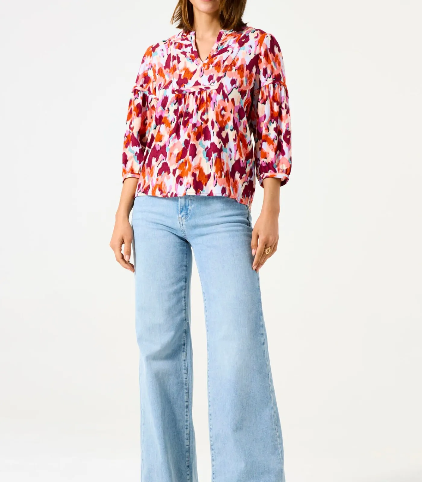 Hot Blouse met print DAMES Overhemden & Blouses