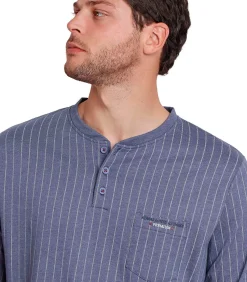 Heren ADMAS Pyjama outfit broek polo shirt lange mouwen Premium