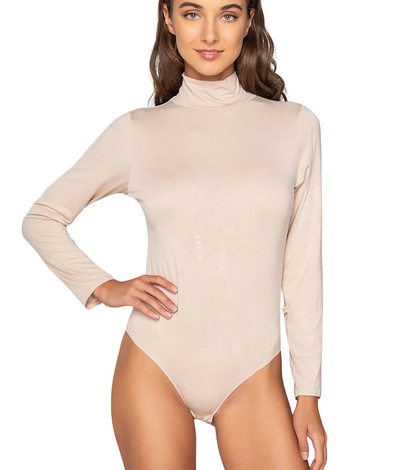 Online Body met lange mouwen en opstaande kraag MICRO TOUCH DAMES Bh's En Body's