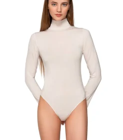 DAMES LUNA Body met lange mouwen en opstaande kraag MICRO TOUCH