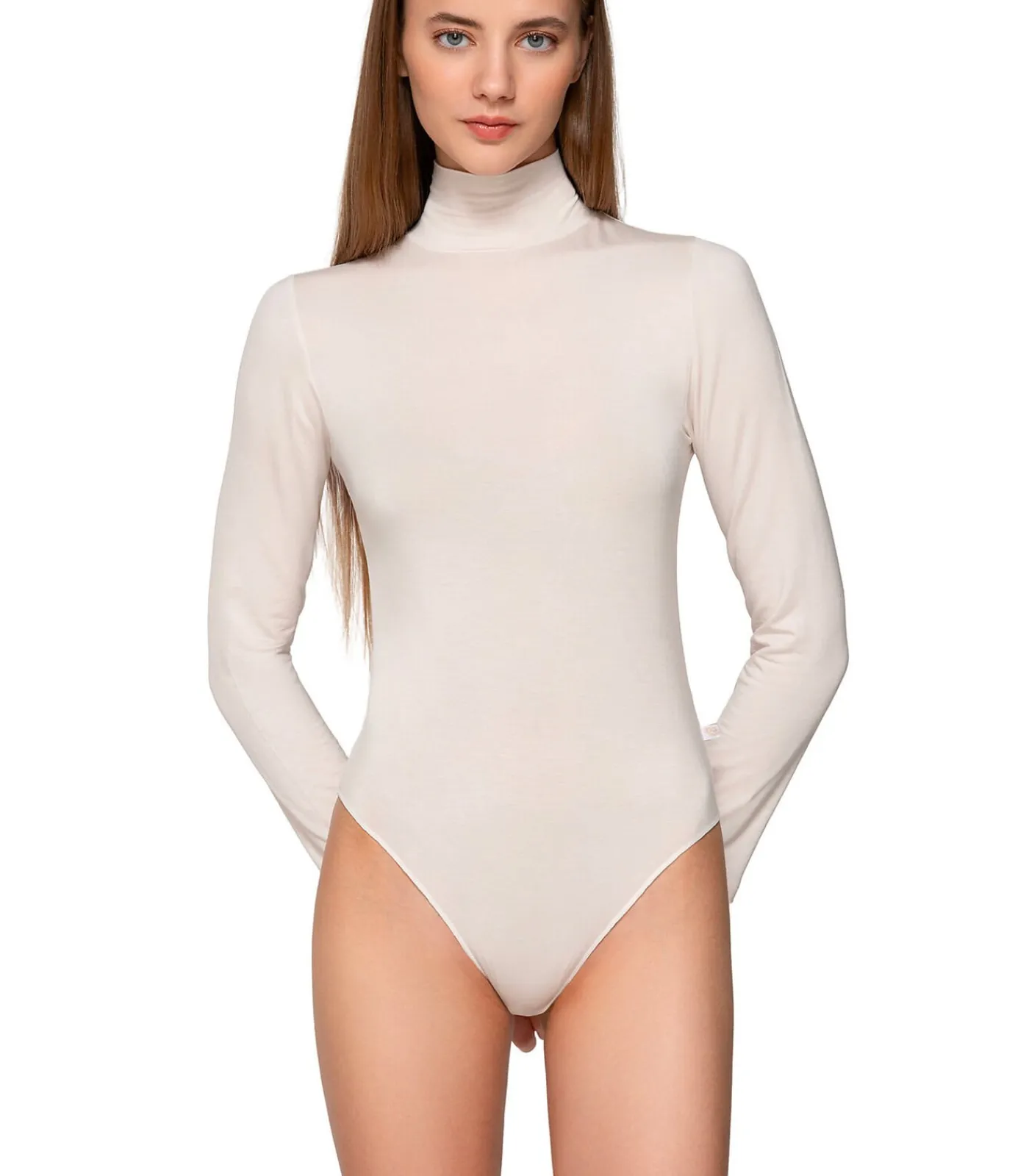 DAMES LUNA Body met lange mouwen en opstaande kraag MICRO TOUCH