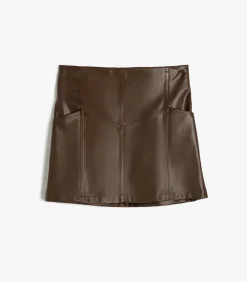 Boven knielengte Imitatieleer Rok Kinderen Rokken