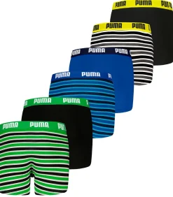 Kinderen PUMA Boxershorts Everyday Striped Boxers ECOM 6P Set van 6