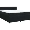 vidaXL Boxspring met matras fluweel zwart 200x200 cm