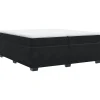 vidaXL Boxspring met matras fluweel zwart 200x200 cm