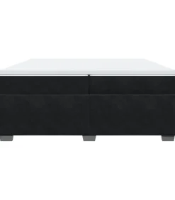 vidaXL Boxspring met matras fluweel zwart 200x200 cm