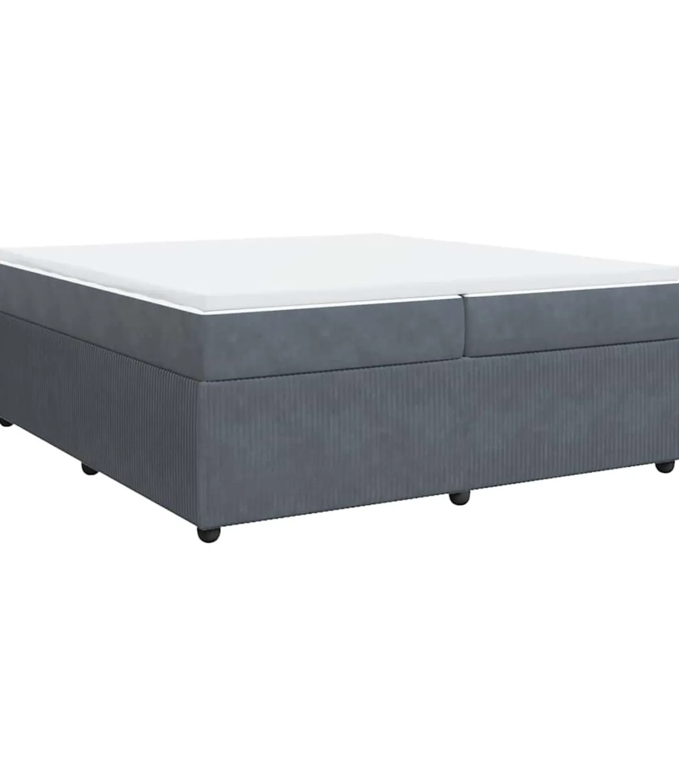 vidaXL Boxspring met matras fluweel donkergrijs 200x200 cm