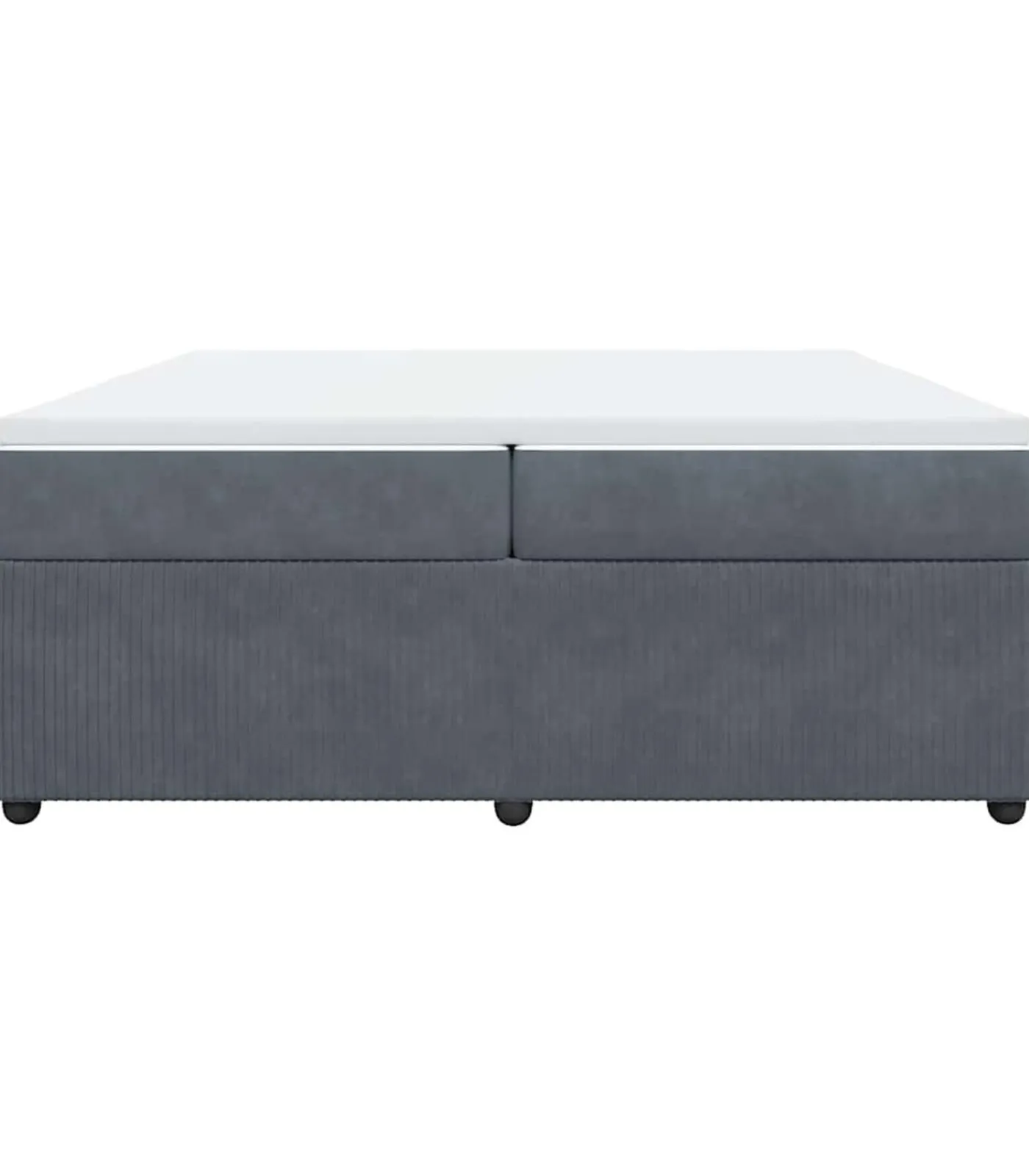 vidaXL Boxspring met matras fluweel donkergrijs 200x200 cm