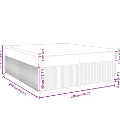 vidaXL Boxspring met matras fluweel donkergrijs 200x200 cm