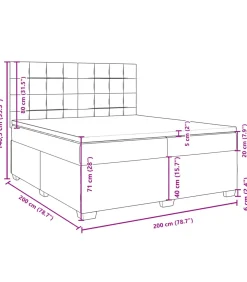 vidaXL Boxspring met matras fluweel zwart 200x200 cm