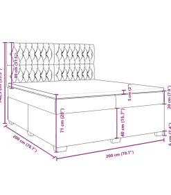Discount Boxspring met matras stof lichtgrijs 200x200 cm Bedden