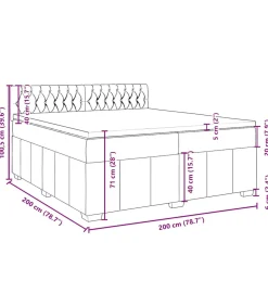 Hot Boxspring met matras stof taupe 200x200 cm Bedden