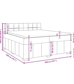 Hot Boxspring met matras stof taupe 200x200 cm Bedden