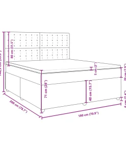 Discount Boxspring met matras stof crèmekleurig 180x200 cm Bedden