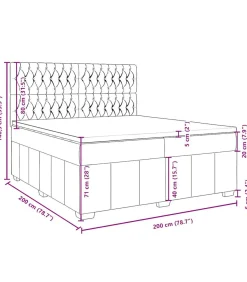 Boxspring met matras stof taupe 200x200 cm Bedden
