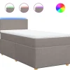Outlet Boxspring met matras stof taupe 100x200 cm Bedden