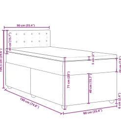 Boxspring met matras stof crèmekleurig 90x190 cm Bedden