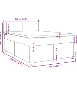Sale Boxspring met matras stof donkerbruin 140x200 cm Bedden