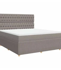 Sale Boxspring met matras stof taupe 180x200 cm Bedden