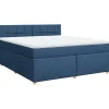 Hot Boxspring met matras stof blauw 180x200 cm Bedden