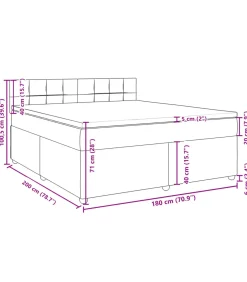 Hot Boxspring met matras stof blauw 180x200 cm Bedden
