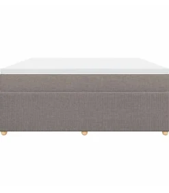 Hot Boxspring met matras stof taupe 180x200 cm Bedden