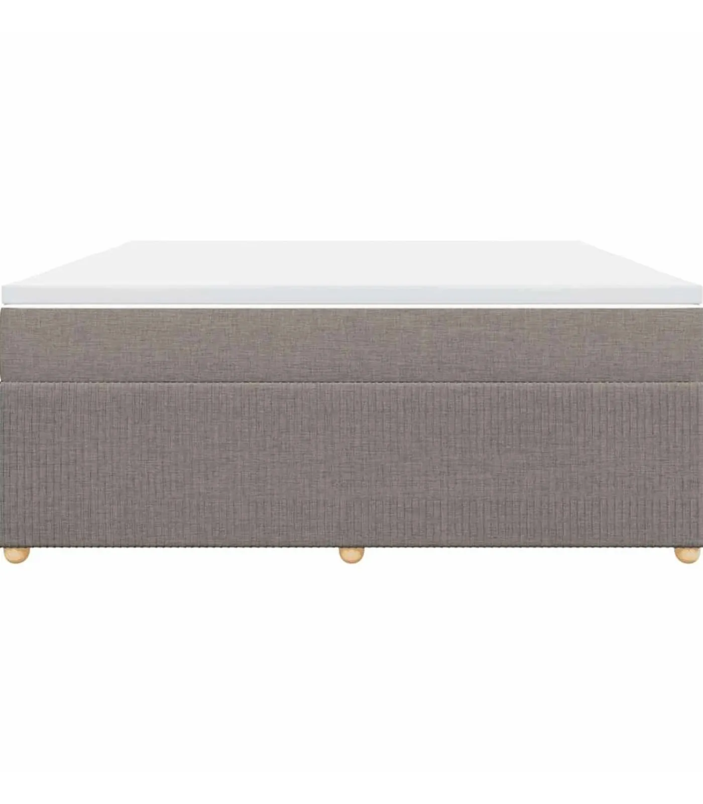 Hot Boxspring met matras stof taupe 180x200 cm Bedden