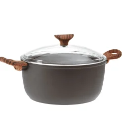 Outlet Braadpan Rock 'n' Rose - Zwart - ø 24 cm / 4.5 liter - standaard anti-aanbaklaag Potten & Pannen