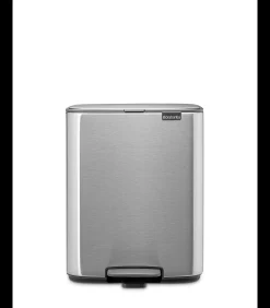 Brabantia Bo Pedaalemmer, 12 liter, stil sluitend, kunststof binnenemmer - Matt Steel Fingerprint Proof