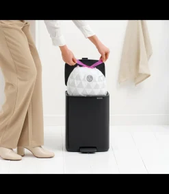 Brabantia Bo Pedaalemmer, 12 liter, stil sluitend, kunststof binnenemmer - Matt