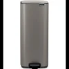 Brabantia Bo Pedaalemmer, 30 liter, stil sluitend, kunststof binnenemmer - Platinum