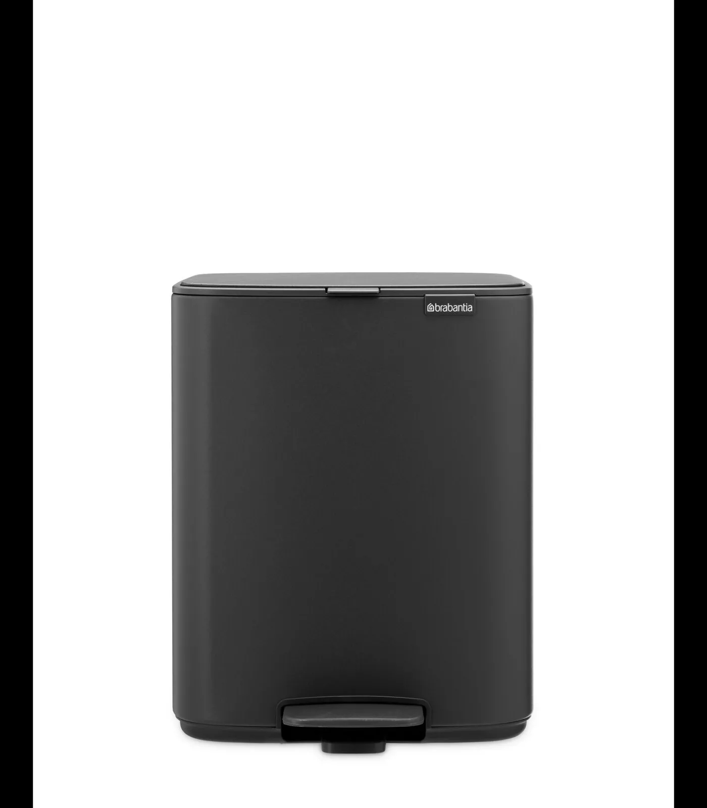 Brabantia Bo Pedaalemmer, 12 liter, stil sluitend, kunststof binnenemmer - Mineral Infinite Grey