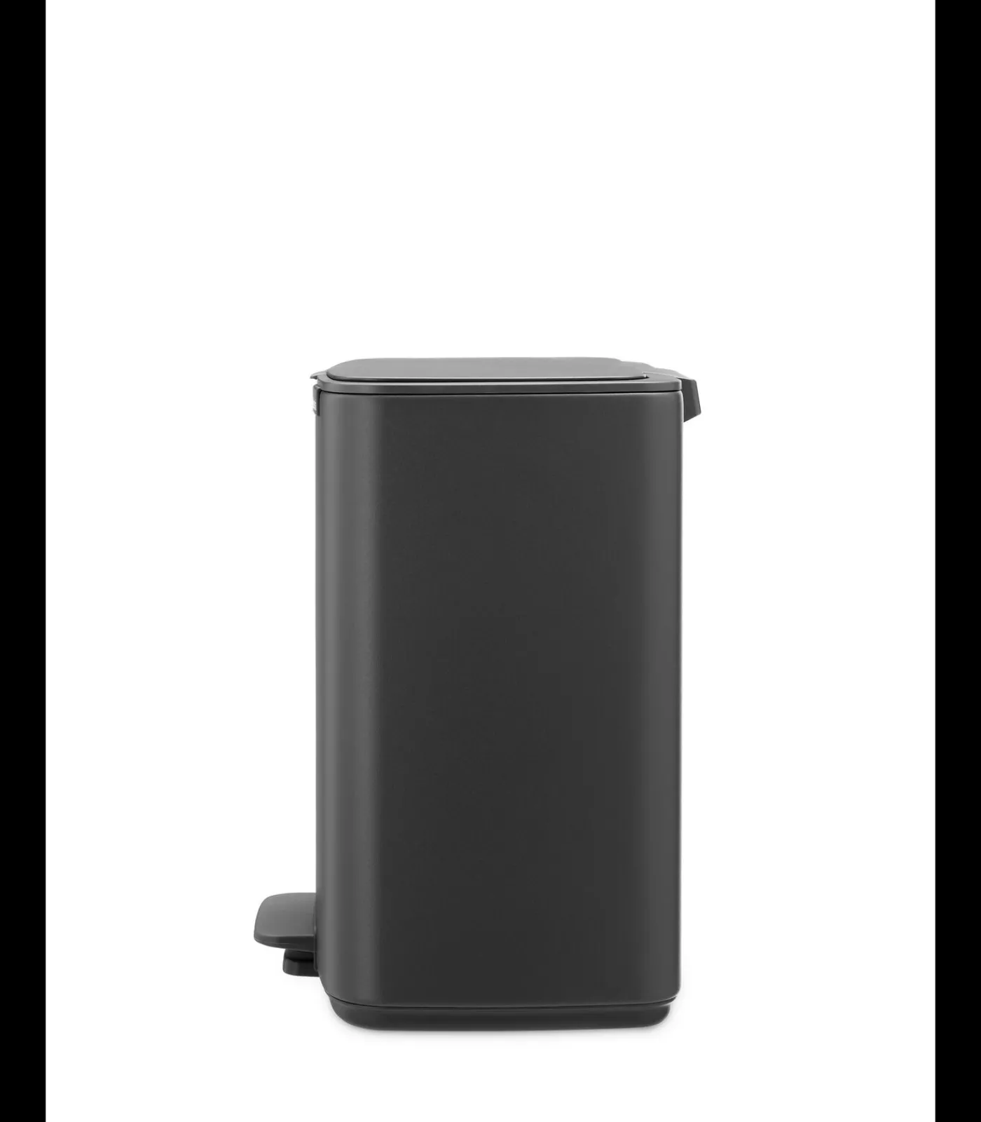 Brabantia Bo Pedaalemmer, 12 liter, stil sluitend, kunststof binnenemmer - Mineral Infinite Grey
