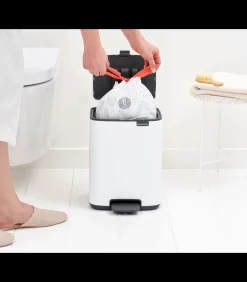 Hot Bo Pedaalemmer, 7 liter, stil sluitend, kunststof binnenemmer - Manden En Bakken