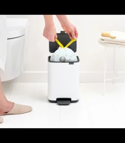 Brabantia Bo Pedaalemmer, 4 liter, stil sluitend, kunststof binnenemmer -