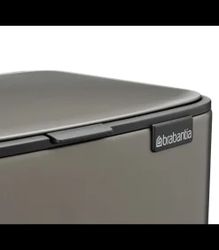Brabantia Bo Pedaalemmer, 12 liter, stil sluitend, kunststof binnenemmer - Platinum