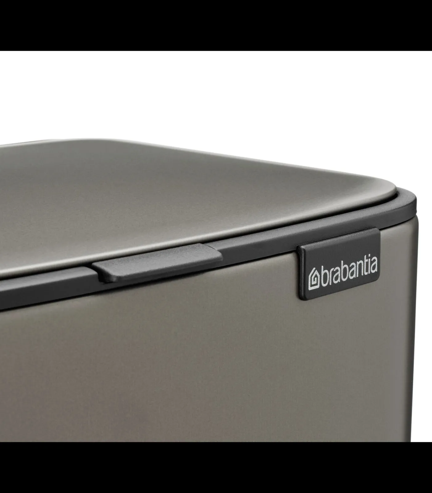 Brabantia Bo Pedaalemmer, 12 liter, stil sluitend, kunststof binnenemmer - Platinum