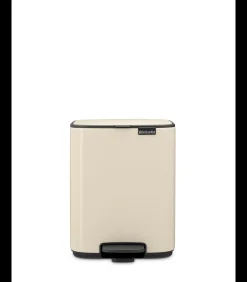 Brabantia Bo Pedaalemmer, 7 liter, stil sluitend, kunststof binnenemmer - Soft Beige