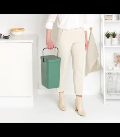 Brabantia Sort & Go afvalemmer, 12 liter - Fir Green